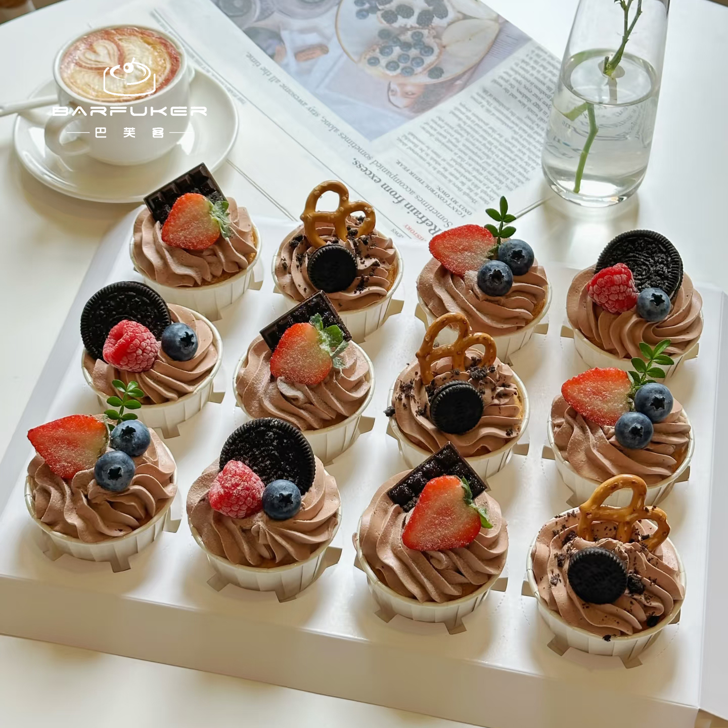 巴芙客动物奶油纸杯蛋糕