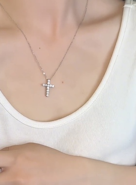 十字架项链女2022新款轻奢小众