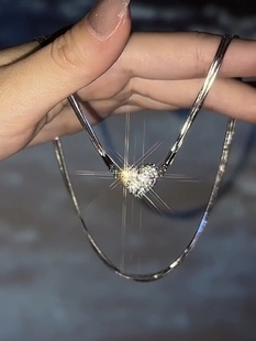 潮 爆款 法式 复古爱心磁铁项链颈链女轻奢小众高级感锁骨链2023新款