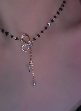 女潮轻奢蝴蝶结项链女