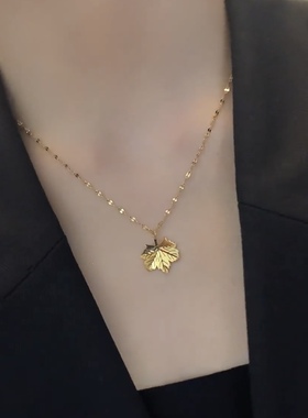 高级感一叶暴富项链女