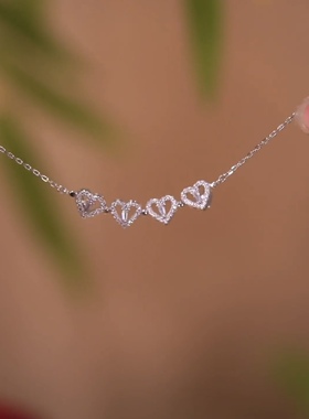 一款两戴爱心项链女潮