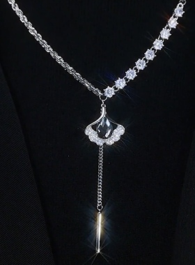 轻奢杏叶项链女小众设计款