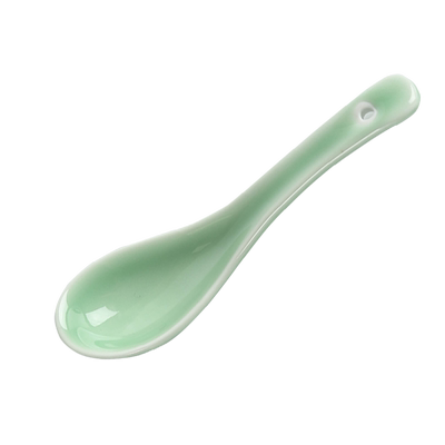 青瓷简约创意中式米饭纯色小汤勺