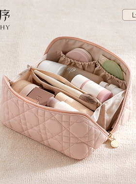 化妆包女2025新款便携旅行随身手提化妆袋大容量化妆品收纳包高端