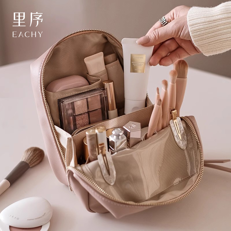 里序化妆包女2025新款高端便携大容量化妆刷护肤品旅行洗漱收纳包