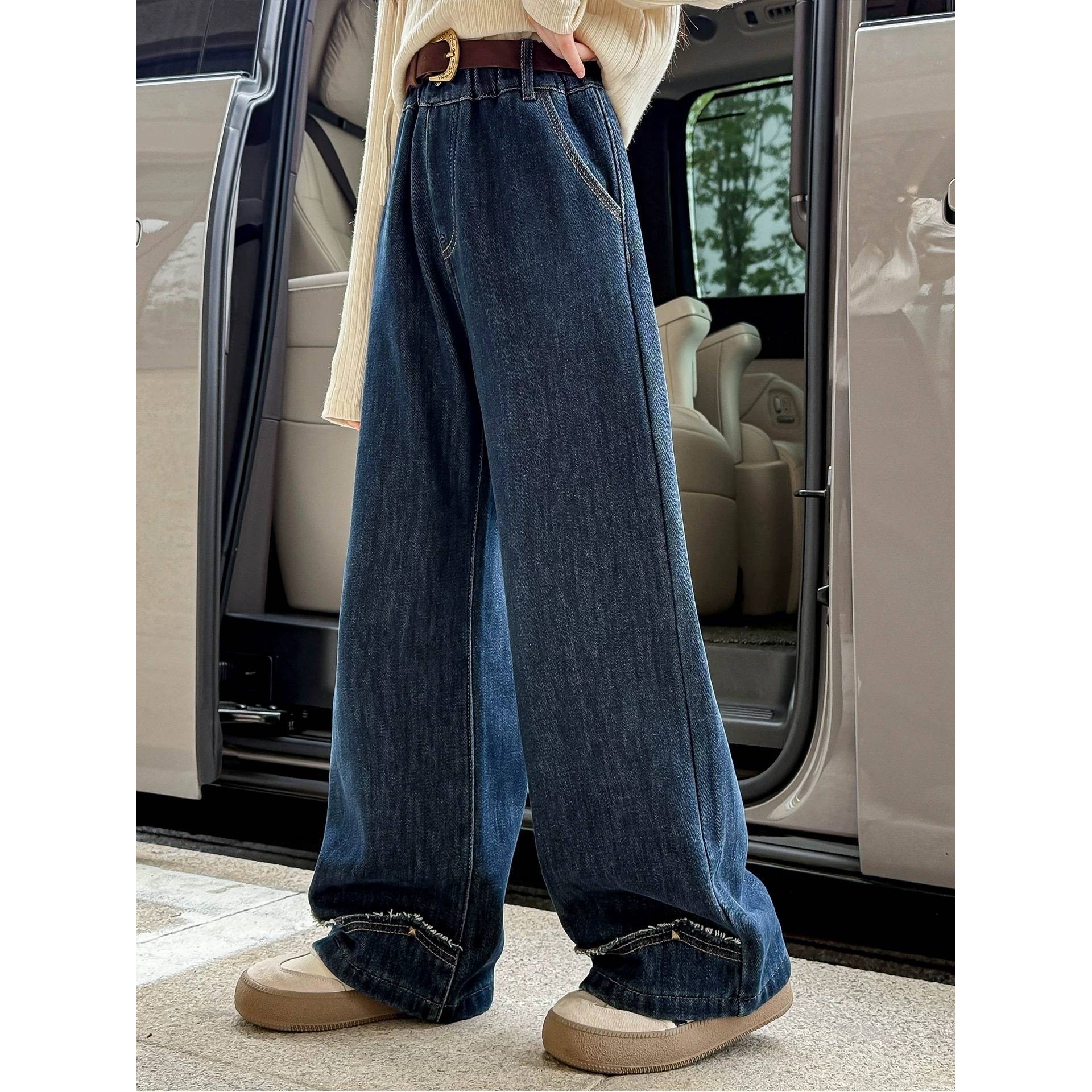 专柜品牌女童牛仔裤加绒秋冬2025新款洋气儿童一体绒裤子女大童加,童装/婴儿装/亲子装,儿童牛仔裤,淘宝优惠券,粉丝福利购,淘宝优惠卷