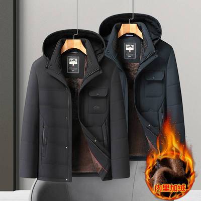 商场品牌中老年人男装50老爸60岁中年保暖棉衣70爸爸棉袄冬装外套