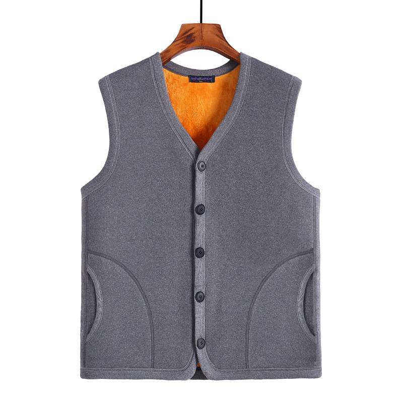 专柜品牌爷爷加绒马夹保暖男装中老年人秋冬打底马甲爸爸老汉坎肩,男装,常规马甲,淘宝优惠券,粉丝福利购,淘宝优惠卷