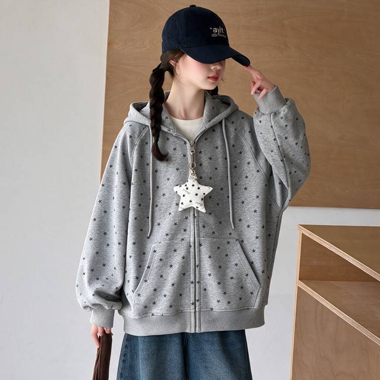 专柜品牌女童外套春秋款2026新款儿童连帽卫衣棒球服大童秋装洋气