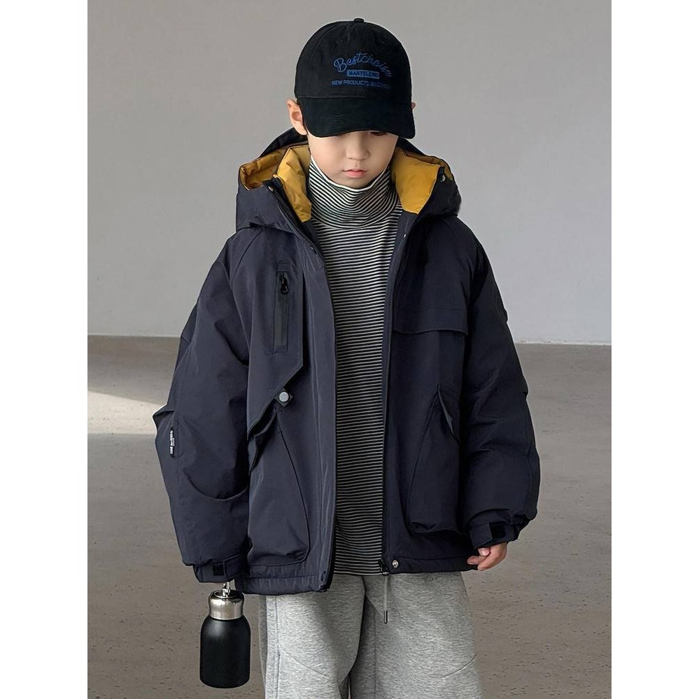 专柜品牌男童冬季棉衣2025新款工装派克男女童加厚连帽中大童冲锋,童装/婴儿装/亲子装,儿童冲锋衣,淘宝优惠券,粉丝福利购,淘宝优惠卷