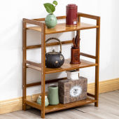 茶叶柜置物架楠竹小型博古架客厅茶室多层茶具茶壶茶叶罐收纳架储