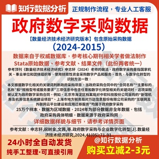 政府数字采购数据2024-2015包含参考文献与结果文件