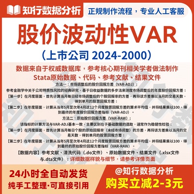 上市公司股价波动性VAR2024-2000包含Stata原始、过程与结果