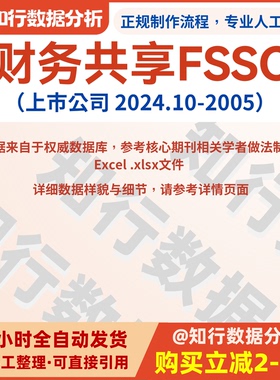 上市公司财务共享FSSC数据2024-2005