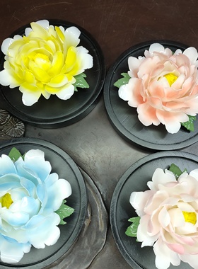 陶瓷花香插洛阳牡丹瓷香薰摆件装饰房间家居高级节日送闺蜜长辈