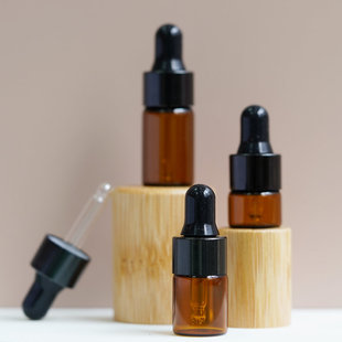 瓶茶色玻璃电化铝盖滴管瓶 多特瑞精油适用1ml2ml3ml迷你精油分装