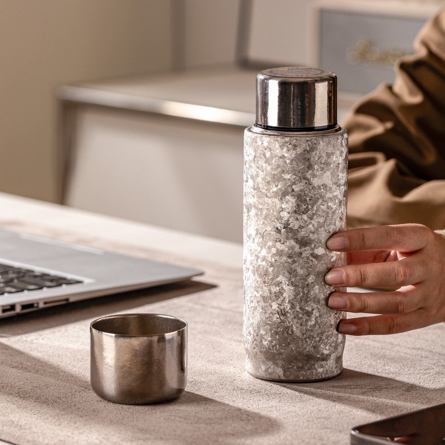 纯钛磁吸杯盖保温杯办公室家用大容量男女士喝水杯茶水分离泡茶杯,餐饮具,保冷/保温杯,淘宝优惠券,粉丝福利购,淘宝优惠卷