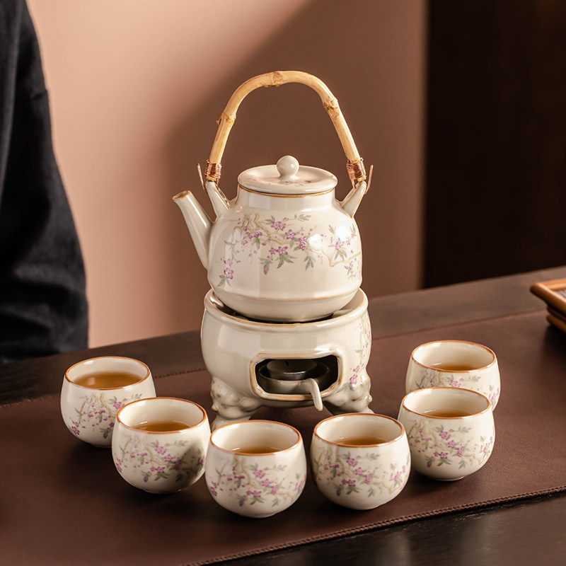 2024新款温茶炉陶瓷蜡烛加热底座家用下午茶保温茶具煮茶壶暖茶炉