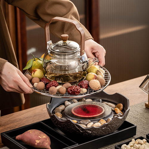 泥徒新中式复古围炉煮茶壶套装