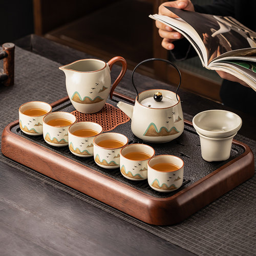 汝窑茶具套装家用整套喝茶器具