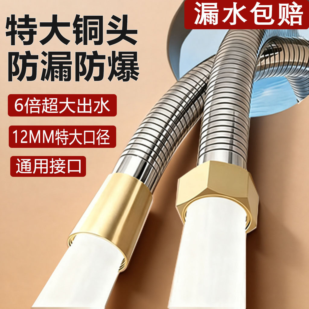 大口径花洒防爆防漏软管喷头套装