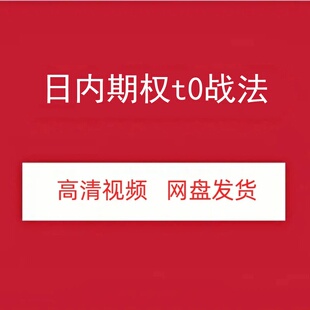 日内期权t0战法高清视频课程资源网盘发货百度