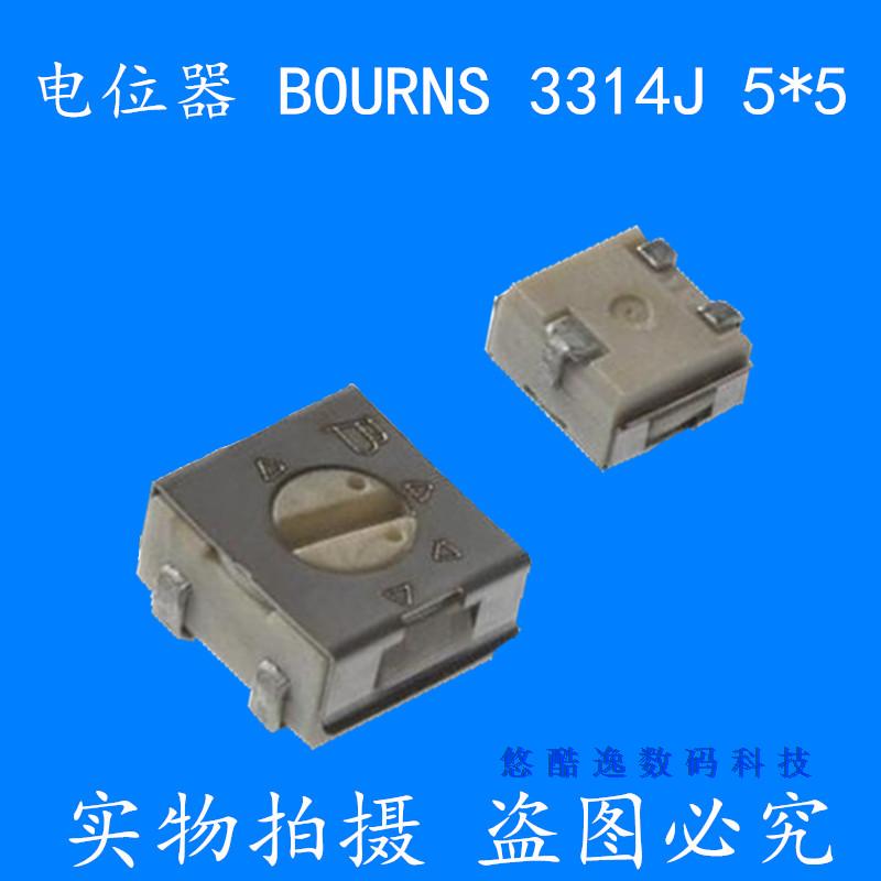 美国BOURNS 5*5 贴片精密电位器 可调电阻 3314J-1-105E (1M)