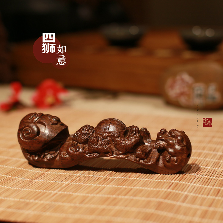 越南工艺品古玩如意摆件沉香木雕