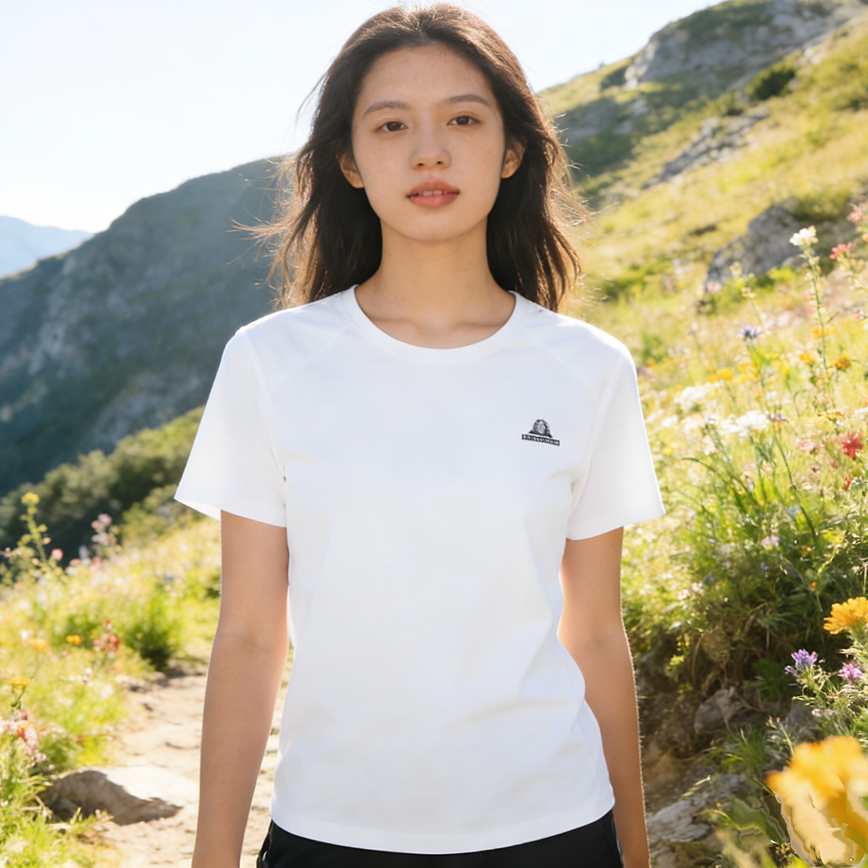 夏季户外速干衣女短袖冰丝网眼透气运动跑步健身徒步登山服男T恤