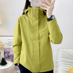 羽绒衣内胆防水防风冲锋衣女三合一冬季户外工作服团购保暖外套男