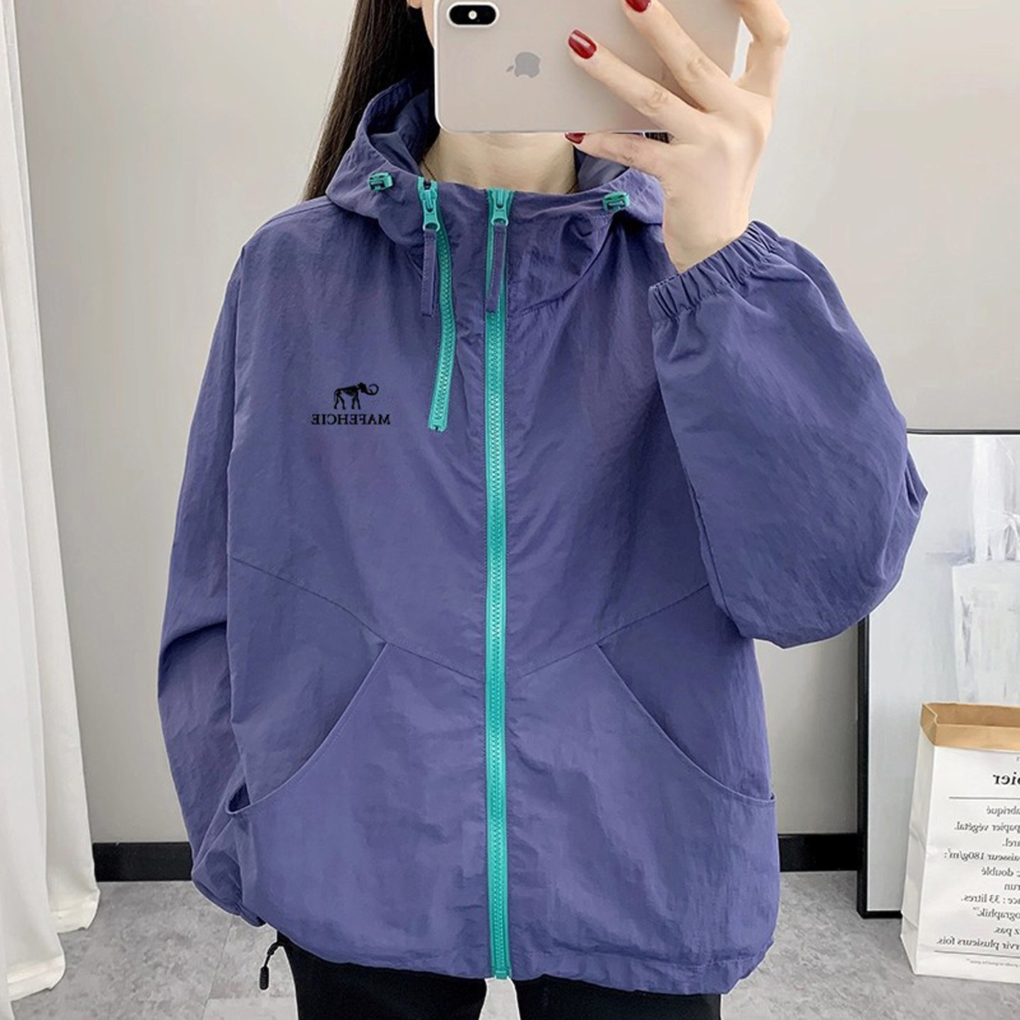 2026新款户外单层软壳冲锋衣夹克女防风防水春秋季旅行徒步登山服