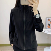 轻薄防晒衣女无帽立领防紫外线运动皮肤风衣休闲夏季 外套 速干长袖