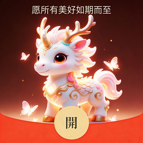 2026马年愿所有美好如期而至/可爱麒麟马/微信音乐红包封面序列号