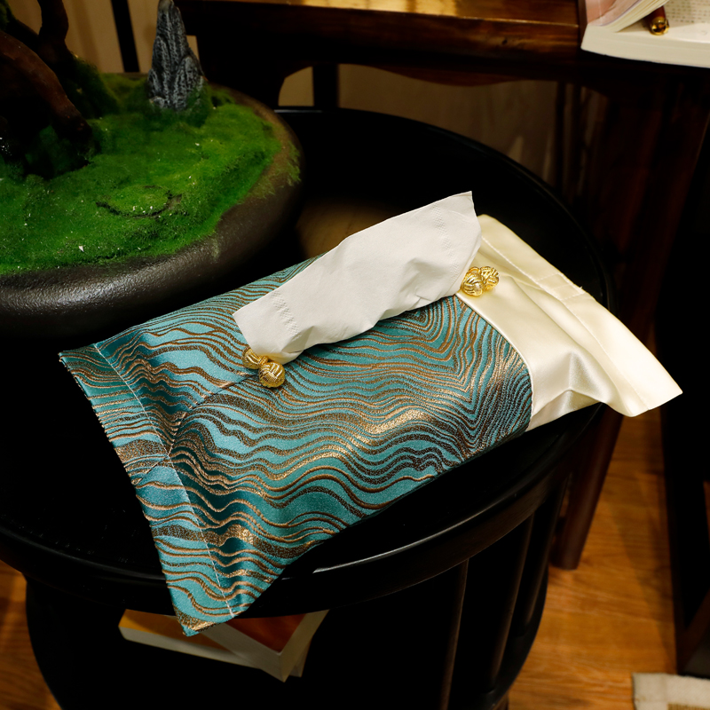 新中式创意纸巾盒简约现代客厅卧室餐巾纸盒家用抽纸盒纸巾套收纳