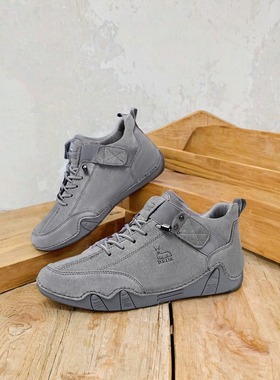 公羊牛牛马丁靴男鞋秋冬季中帮真皮工装靴子加绒雪地靴男士登山靴