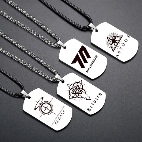 二次元创意饰品蔚蓝档案项链阿拜多斯军牌吊坠千禧年夏莱潮玩定制