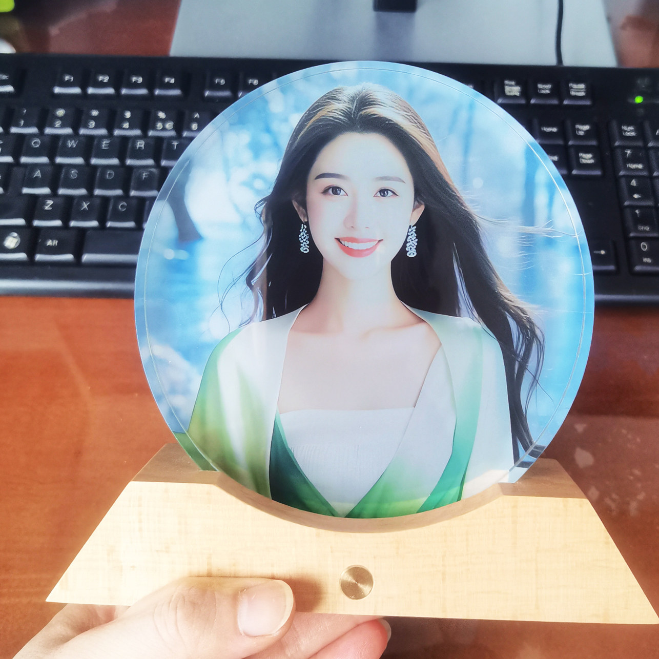 创意夜灯玻璃画摆件高档奢侈礼品