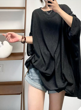 菲尔丹 巨巨巨舒服柔软透气廓形大T恤 精品雪花棉港风短袖T恤319