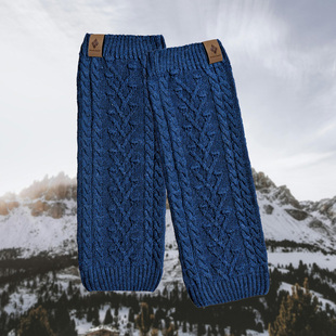 montbell日本25女士冬季 户外运动保暖含羊毛宽松针织护腿暖腿套