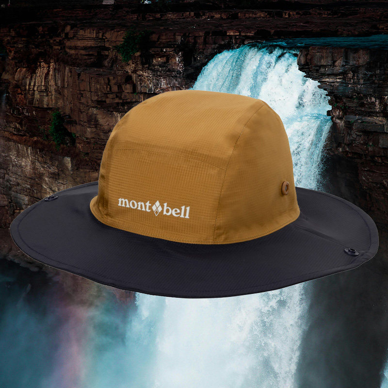 montbell2026年夏季新款男女款户外防水渔夫帽宽檐长尾帽登山帽