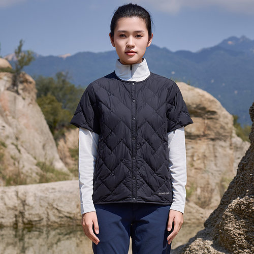 montbell女士轻量保暖鸭绒短袖