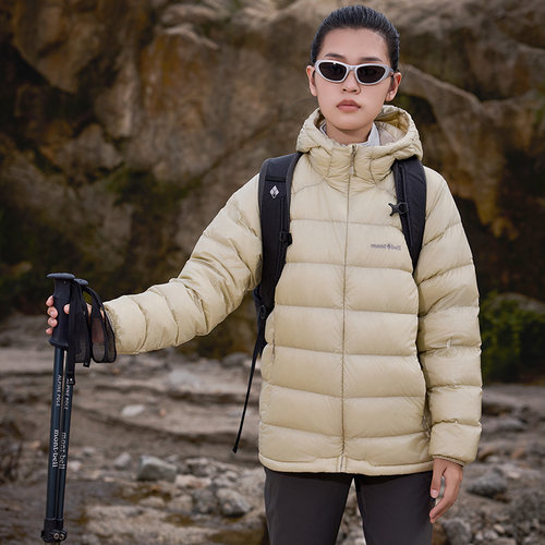 montbell日本2025年秋冬新款户外超轻保暖连帽女款羽绒服鹅绒外套