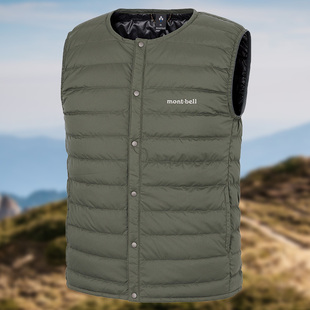 立领羽绒马甲鹅绒800蓬马夹背心 男款 montbell日本2025年冬季 新款
