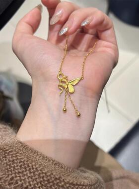2026古法新中式灵蛇缠绕蝴蝶项链女款新款锁骨链送女友情人节