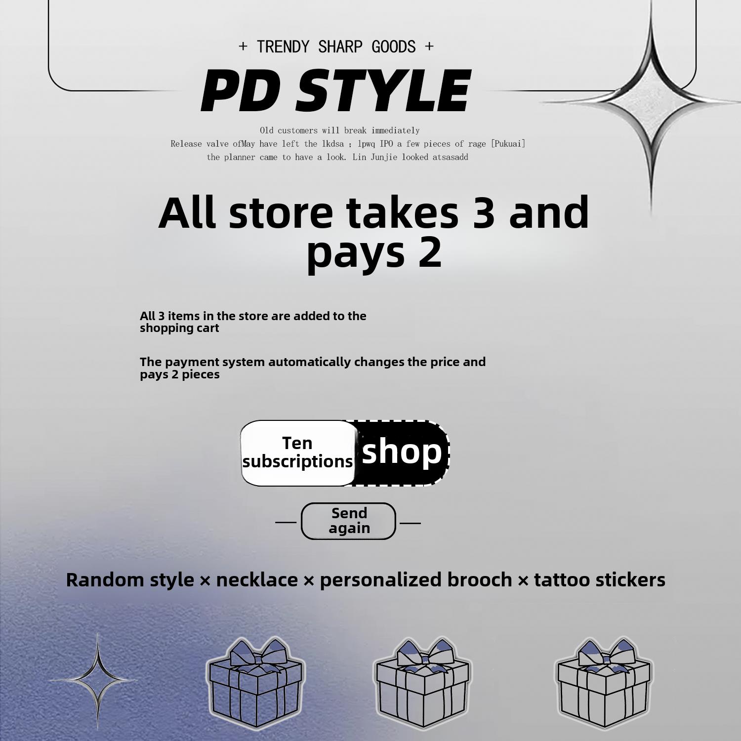 2026PDSTYLE 不规则黑玛瑙彩色十字架笑脸手炼男女生潮流嘻哈编织