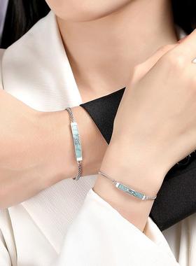 2026青花瓷情侣手链女男一对小众设计国风定情信物手饰七夕礼物送