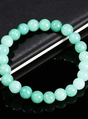 2026晶东珠宝 优化缅甸玉手链时尚百搭潮流男女单圈圆珠礼物手串