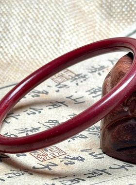 2026湘西原矿高含量朱砂紫金砂美人手镯叮当镯内刻心经本命年