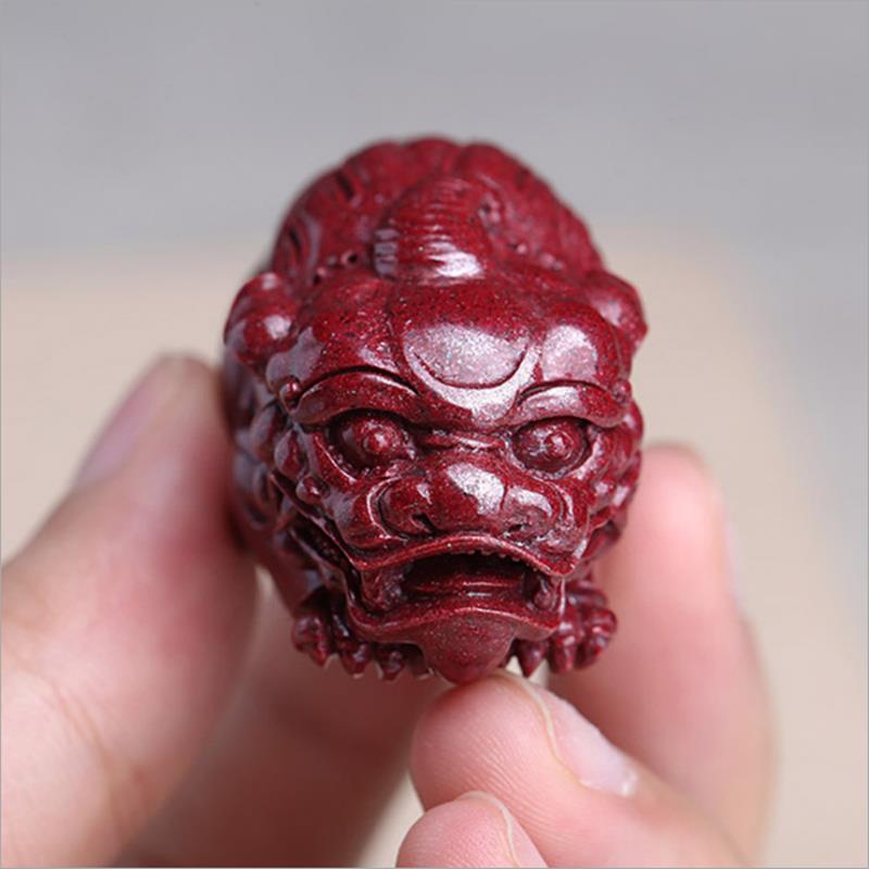 2026天然原料矿物朱砂为男女吸引财富皮绣挂件紫金砂柄件DIY首饰